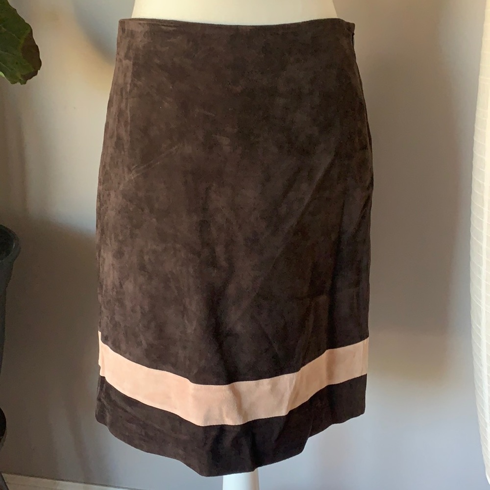 New Frontier Women’s 100% Leather High Waisted Skirt